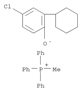 Phosphonium, methyltriphenyl-, salt with 4-chloro-2-cyclohexylphenol (1:1)(93839-55-5)